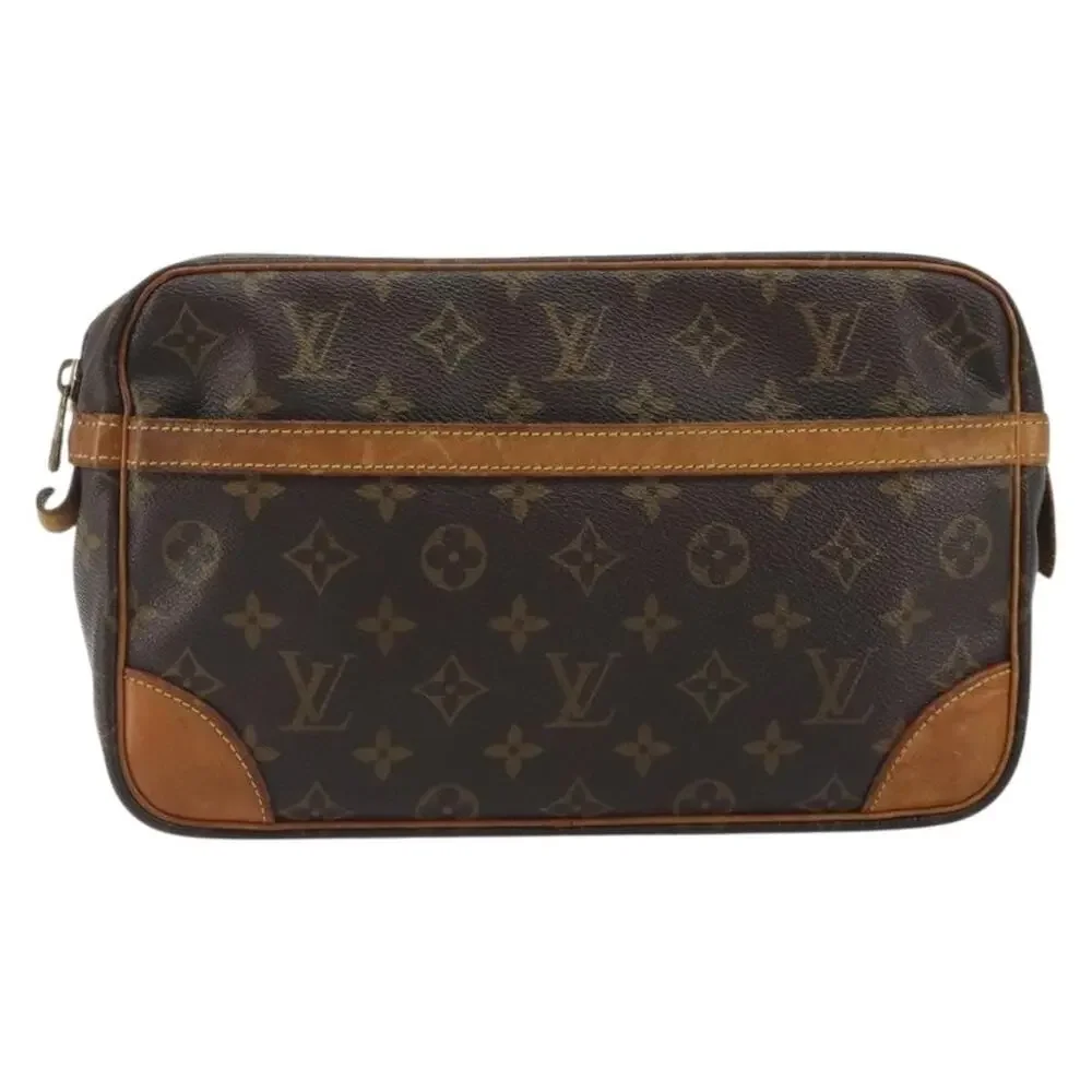 Louis Vuitton Monogram Compiegne 28 Clutch Bag Brown